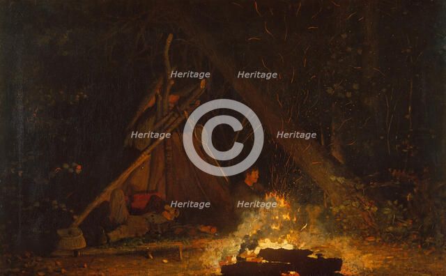 Camp Fire, 1880. Creator: Winslow Homer.