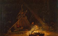 Camp Fire, 1880. Creator: Winslow Homer
