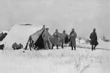 Camp francais sous la neige, pres de Monastir 1916. Creator: Unknown