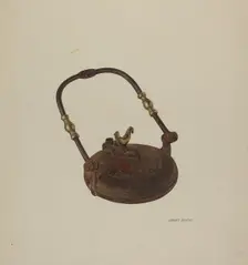 Camp Lamp, c. 1939. Creator: Albert Rudin