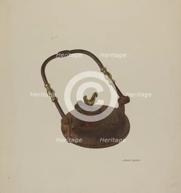 Camp Lamp, c. 1939. Creator: Albert Rudin.