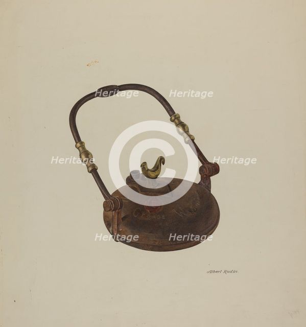 Camp Lamp, c. 1939. Creator: Albert Rudin.