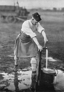 Camp like, getting water 1896. Artist: Gregory & Co