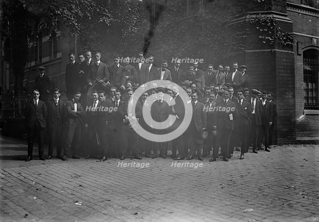Camp Meade #2 - Drafted Men Leaving For Camp Meade, 1917. Creator: Harris & Ewing.