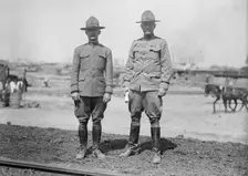 Camp Meade #2 - General Kuhn And Lt. Col. Ross, 1917. Creator: Harris & Ewing