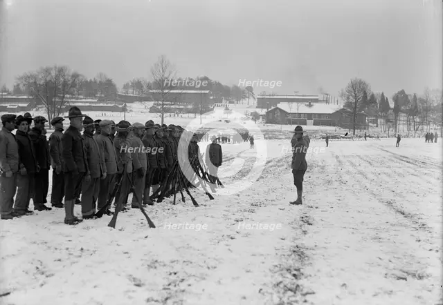 Camp Meade, Maryland - Winter Views, 1917. Creator: Harris & Ewing.