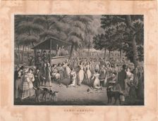 Camp meeting of the Methodists in North America , c. 1829