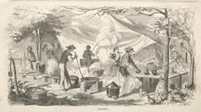 Camp Meeting Sketches: Cooking, 1858. Creator: Winslow Homer (American, 1836-1910)