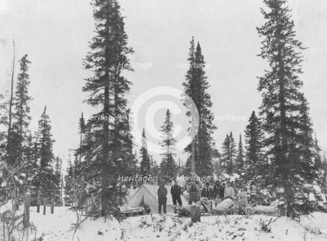 Camp north of the Arctic Circle, between c1900 and c1930. Creator: Unknown.