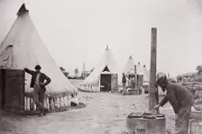 Camp of 153rd New York Infantry, ca. 1861. Creator: Unknown