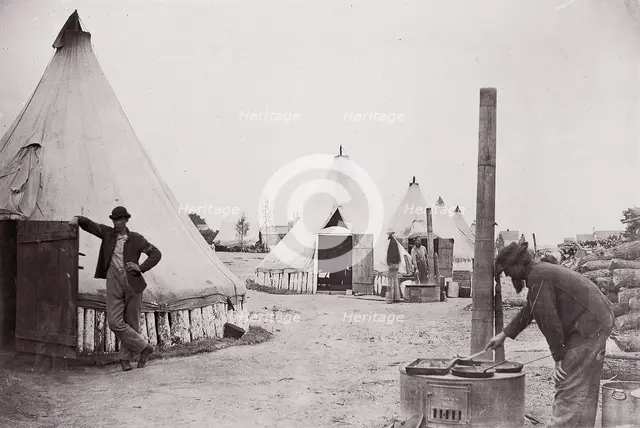 Camp of 153rd New York Infantry, ca. 1861. Creator: Unknown.