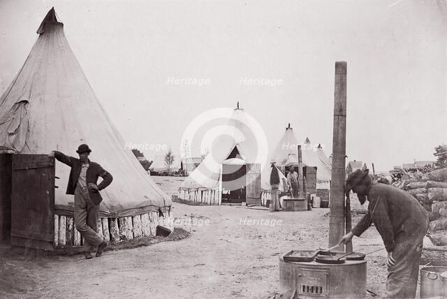 Camp of 153rd New York Infantry, ca. 1861. Creator: Unknown.