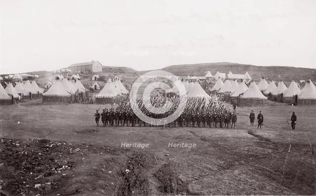 Camp of 34th Massachusetts Infantry near Fort Lyon, Virginia, 1861-65. Creator: Unknown.