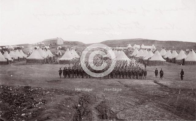 Camp of 34th Massachusetts Infantry near Fort Lyon, Virginia, 1861-65. Creator: Unknown.