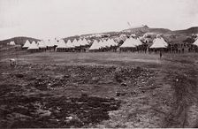 Camp of 34th Massachusetts Infantry near Fort Lyon, Virginia, 1861-65. Creator: Unknown