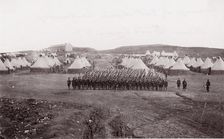 Camp of 34th Massachusetts Infantry near Fort Lyon, Virginia, 1861-65. Creator: Unknown