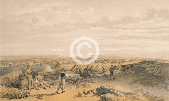'Camp of the 4th Division', 1856. Artist: George Brackenbury.