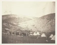 Camp of the 4th Dragoon Guards, near Karyni, 1855. Creator: Roger Fenton