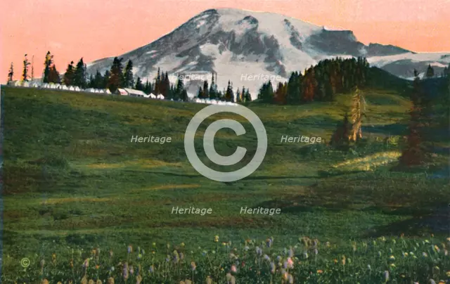 'Camp of the Clouds, Mount Rainier', c1916. Artist: Asahel Curtis.