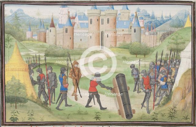 Camp of the Crusaders near Jerusalem. Miniature from the Historia by William of Tyre, 1460s. Artist: Anonymous  