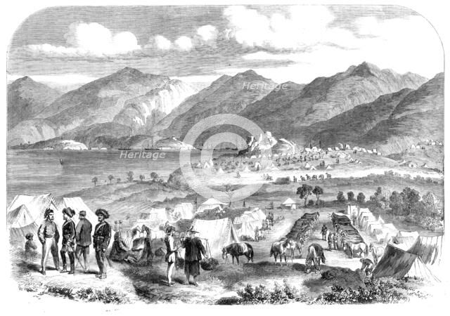 Camp of the Sikh Cavalry at Cowloong opposite Hong-Kong: Probyn's Horse and Fane's Horse..., 1860. Creator: Unknown.