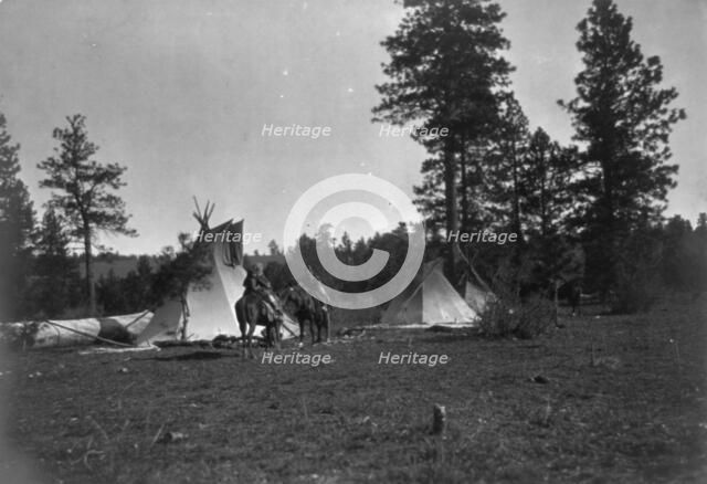 Camp of the Root Diggers-Yakima, 1909, c1910. Creator: Edward Sheriff Curtis.