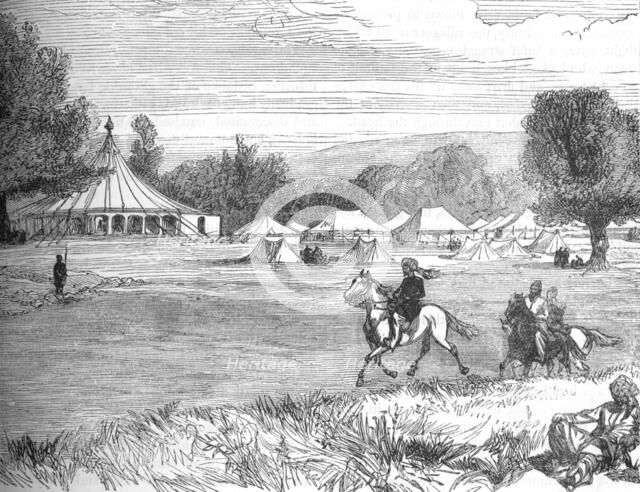 'Camp of Ameer Yakoub Khan, Gundamuk', c1880. Artist: Unknown.
