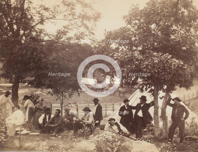 Camp of Captain Hoff, Rear View, Gettysburg, Pennsylvania, July 1865. Creator: William Morris Smith.