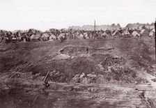 Camp of Construction Corps, U.S. Military Railroad at City Point, 1861-65. Creator: Andrew Joseph Russell