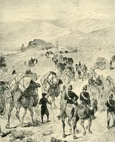 Camp of General Roberts at Thal on the Kuram River (1901). Creator: Unknown