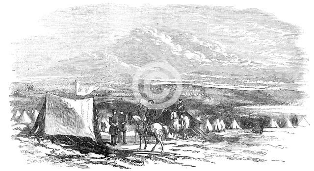 Camp of General Sir De Lacy Evans, upon the Heights of Sebastopol, 1854. Creator: Unknown.