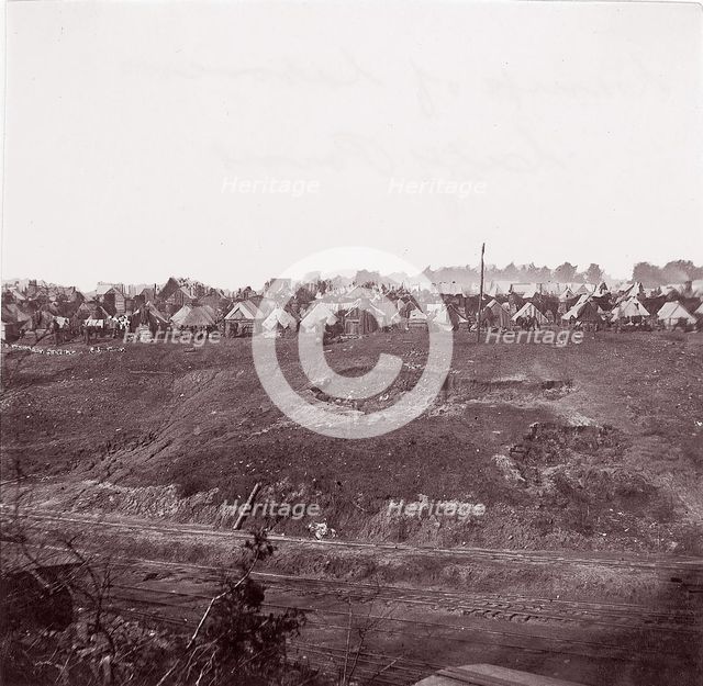 Camp of Laborers, City Point, 1861-65. Creator: Andrew Joseph Russell.