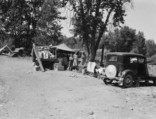 Camp of migratory families in "Ramblers Park", Yakima Valley, Washington, 1939. Creator: Dorothea Lange