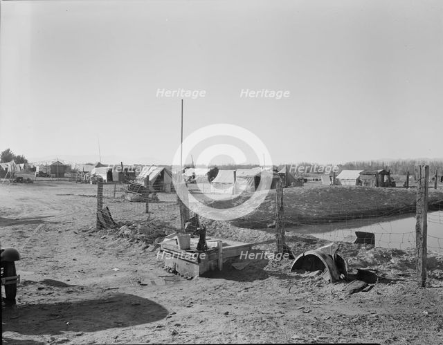 Camp of migratory workers, Imperial County, California, 1937. Creator: Dorothea Lange.