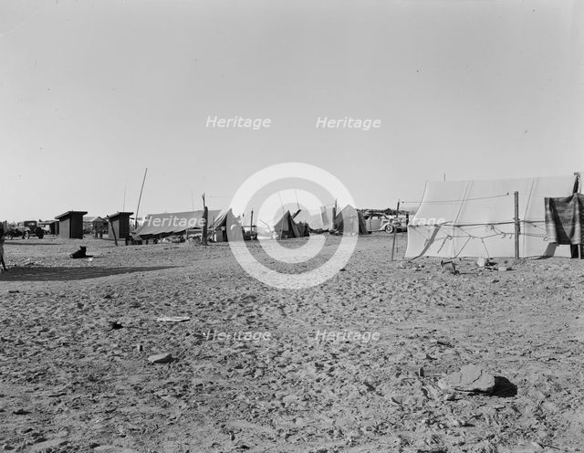 Camp of migratory workers, Imperial County, California, 1937. Creator: Dorothea Lange.