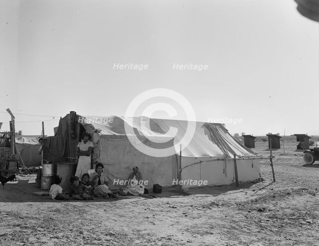 Camp of migratory workers, Imperial County, California, 1937. Creator: Dorothea Lange.