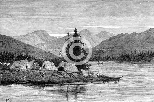 Camp on the Skeena River, British Columbia, 1881. Creator: Unknown.