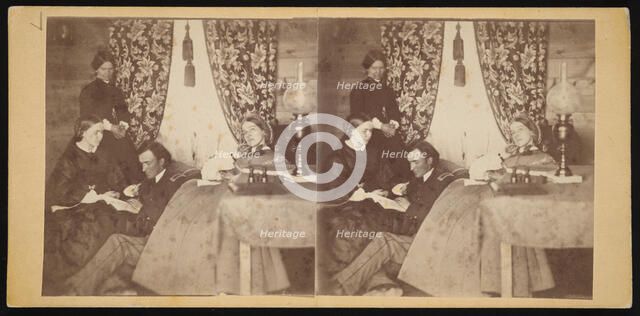 Camp Park Woods - Officers' Quarters, March 1862; Civil War, 1861-1865. Creator: Titian Ramsay Peale.