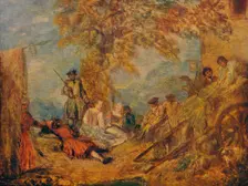 Camp Scene, c17th century, (1909) Artist: Jean-Antoine Watteau