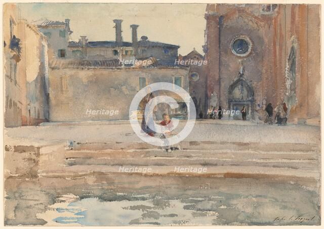 Campo dei Frari, Venice, c. 1880. Creator: John Singer Sargent.