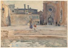 Campo dei Frari, Venice, c. 1880. Creator: John Singer Sargent