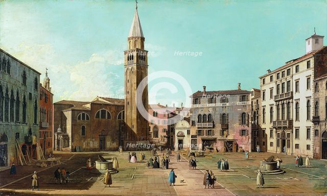 Campo Sant'Angelo, Venice, 1730s. Creator: Canaletto.