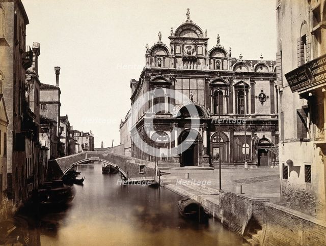 Campo Santi Giovanni e Paolo, Venice: Scuola Grande and Hospital of San Marco, 19th century. Creator: Unknown.