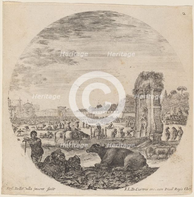Campo Vaccino, 1646. Creator: Stefano della Bella.