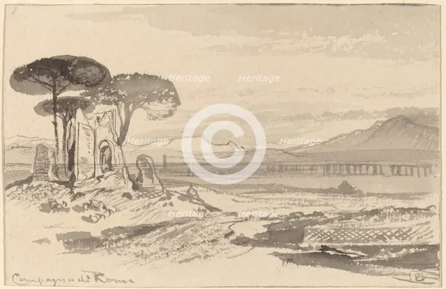 Campagna di Roma, 1884/1885. Creator: Edward Lear.