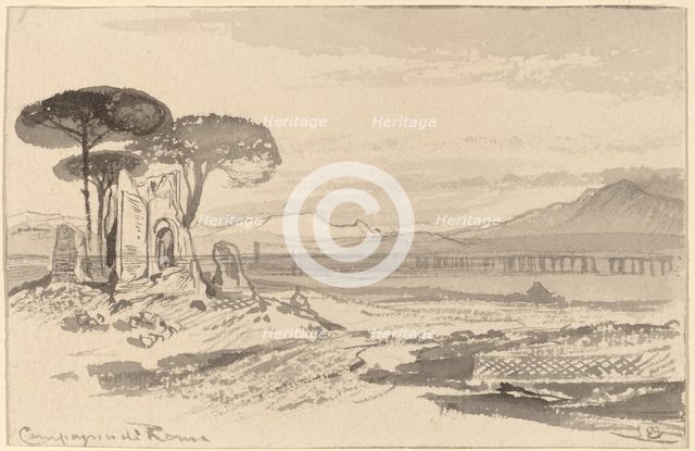 Campagna di Roma, 1884/1885. Creator: Edward Lear.