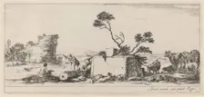 Campagna Scene with Artist Sketching, in or before 1647. Creator: Stefano della Bella