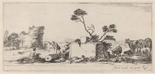 Campagna Scene with Artist Sketching, in or before 1647. Creator: Stefano della Bella