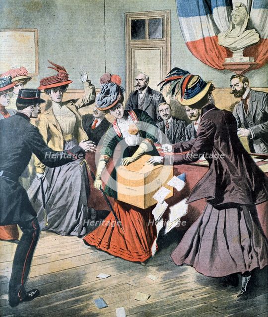 Campaign for Women's Suffrage in Belgium, 1908. Artist: Anon