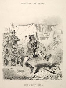 Campaign Sketches: Our Jolly Cook, 1863. Creator: Winslow Homer (American, 1836-1910)